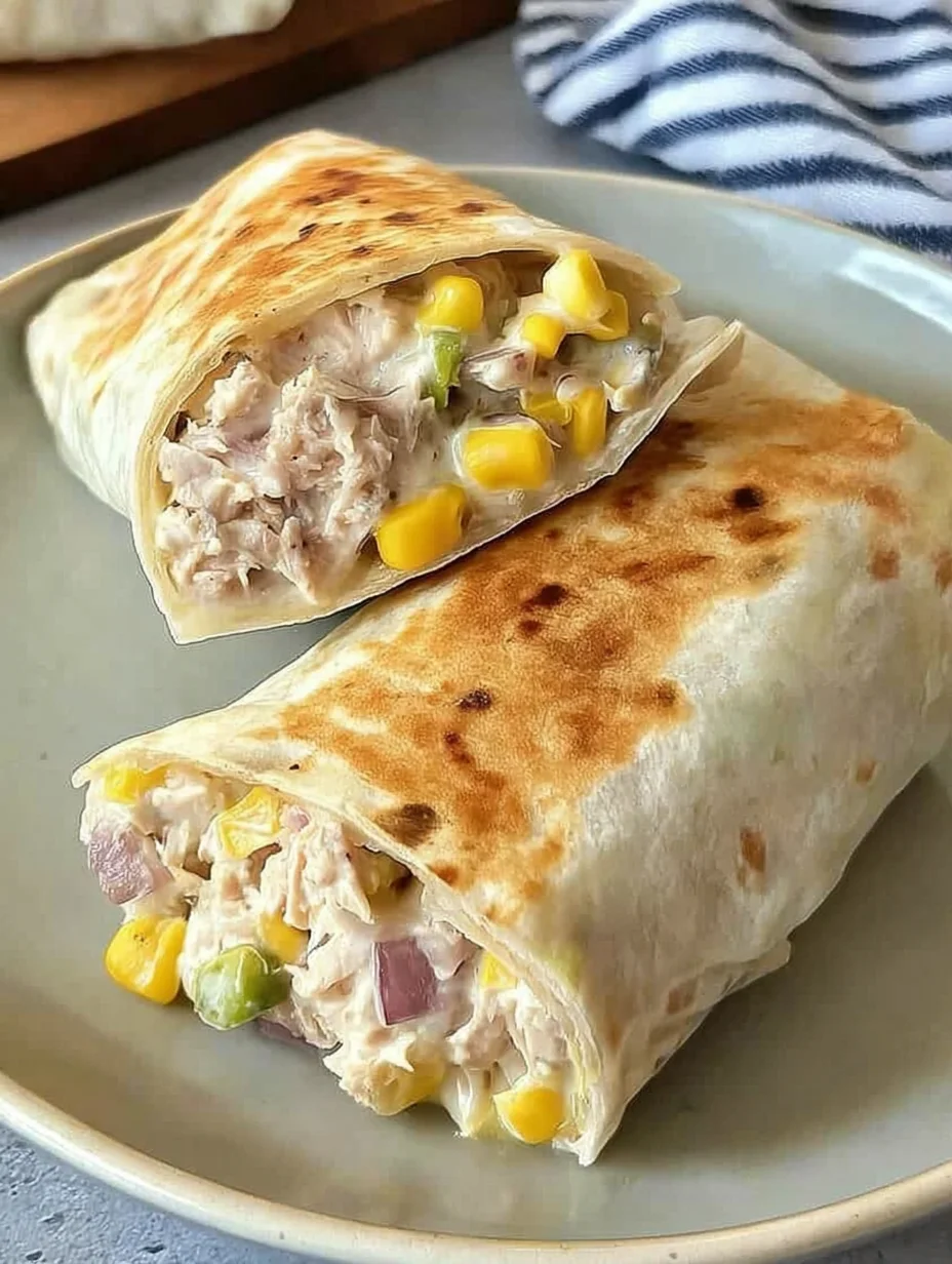 Healthy Tuna Melt Wrap