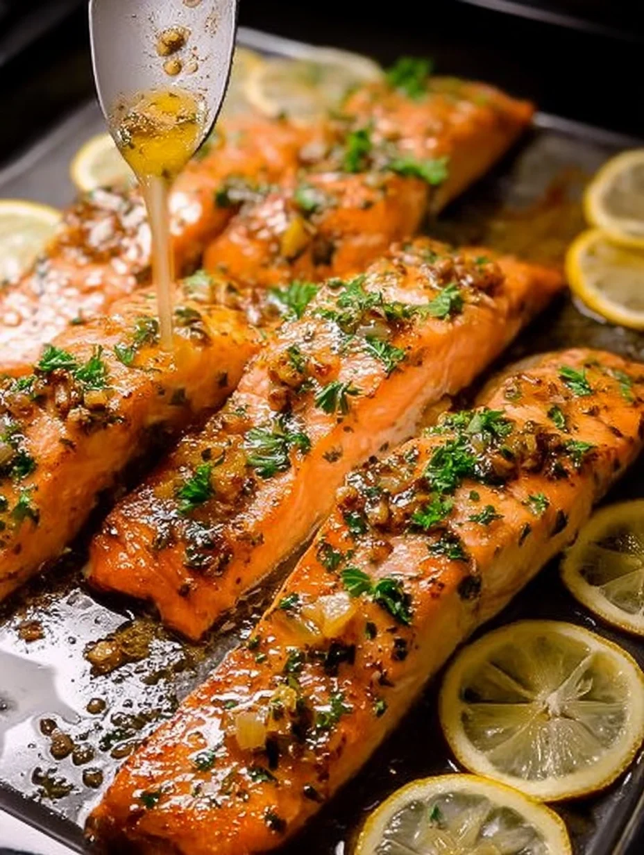 Honey Garlic Butter Baked Salmon