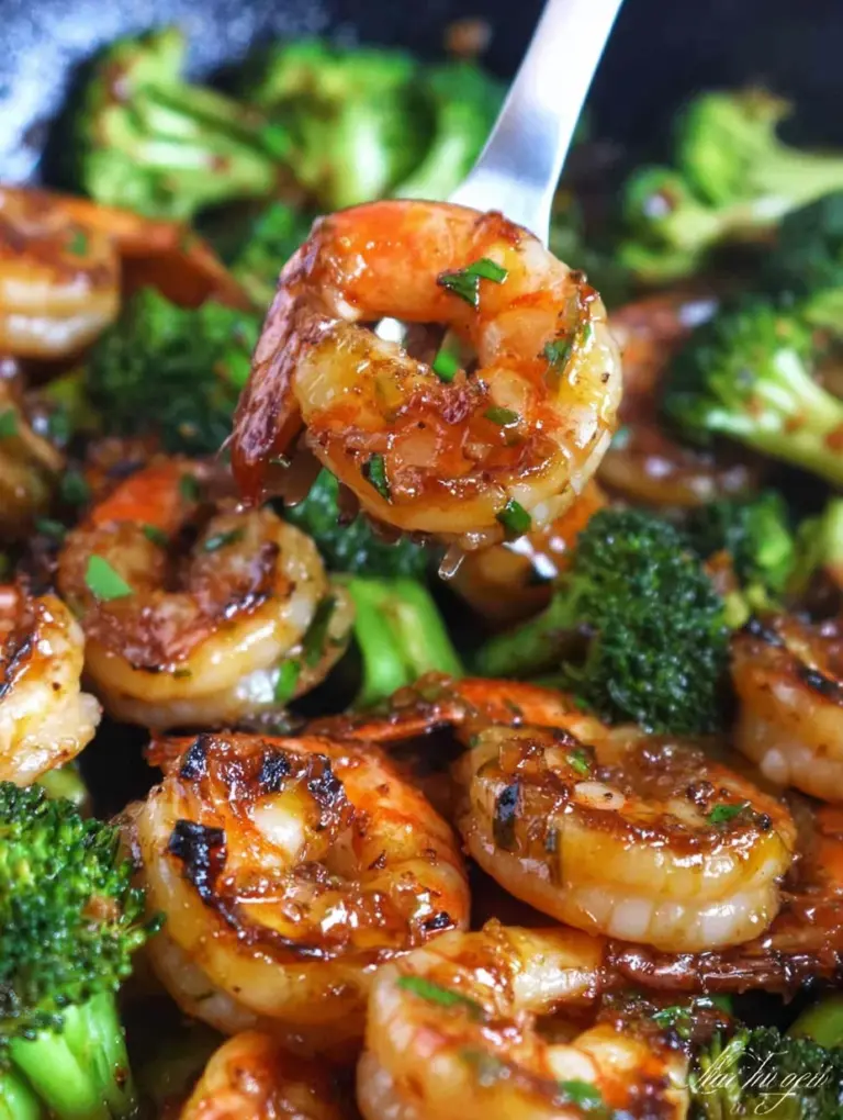 Honey Garlic Butter Shrimp and Broccoli