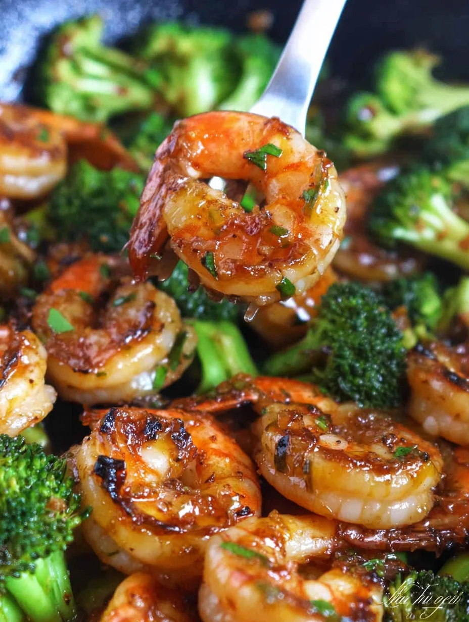 Honey Garlic Butter Shrimp and Broccoli
