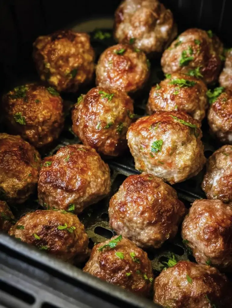 Juicy Air Fryer Meatballs