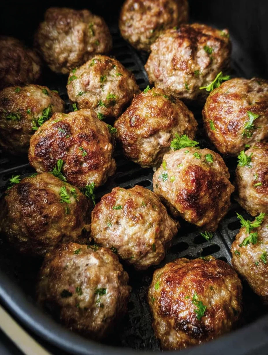 Juicy Air Fryer Meatballs