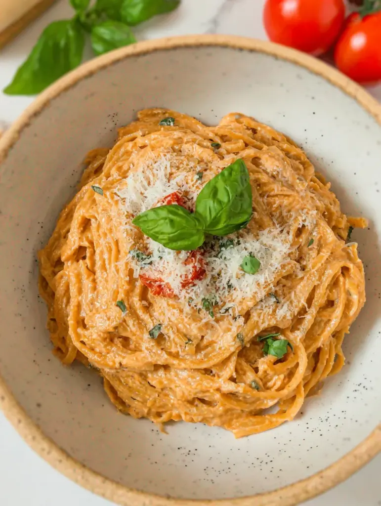 Roasted Tomato and Garlic Ricotta Pasta