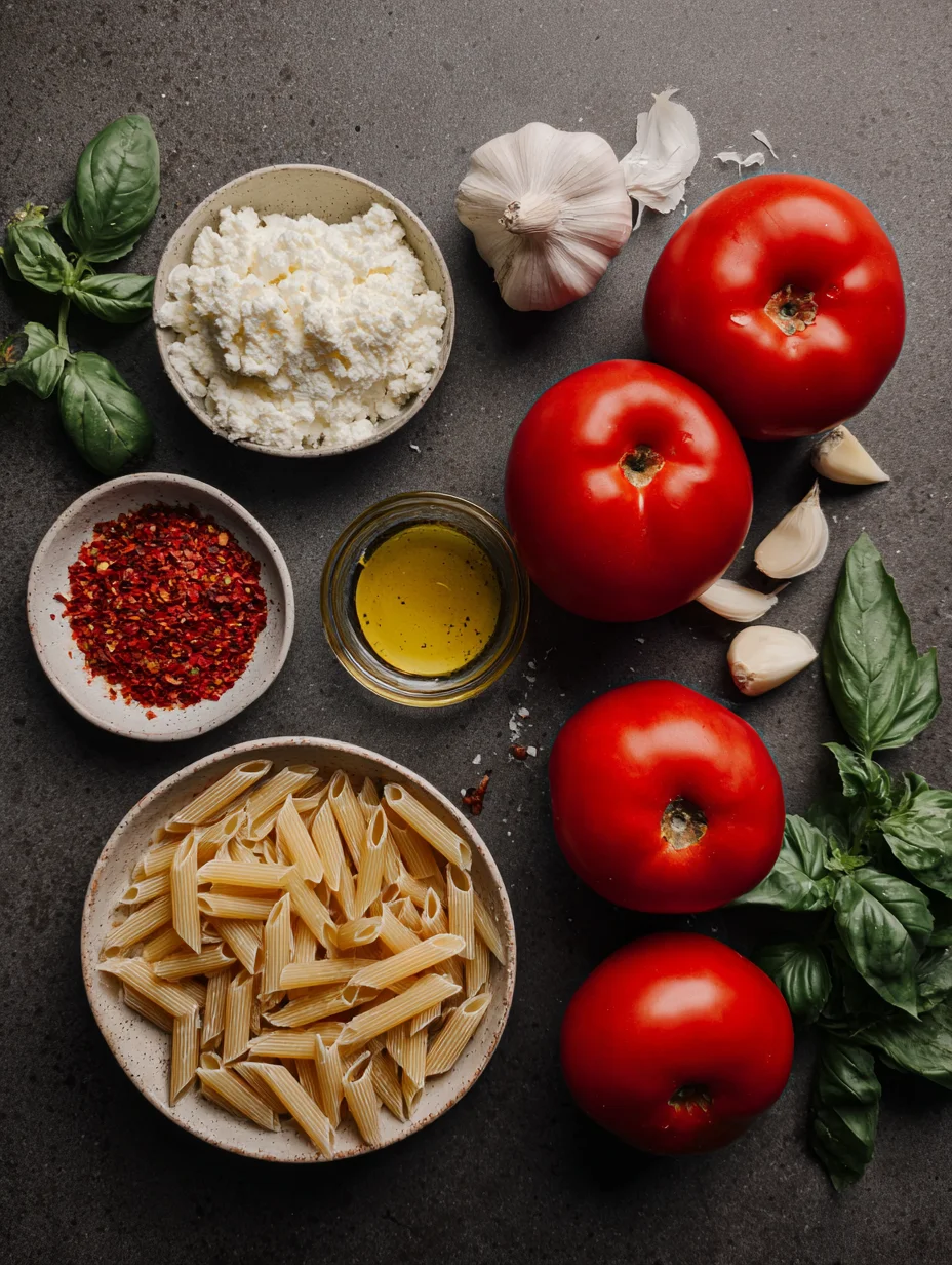 Roasted Tomato and Garlic Ricotta Pasta