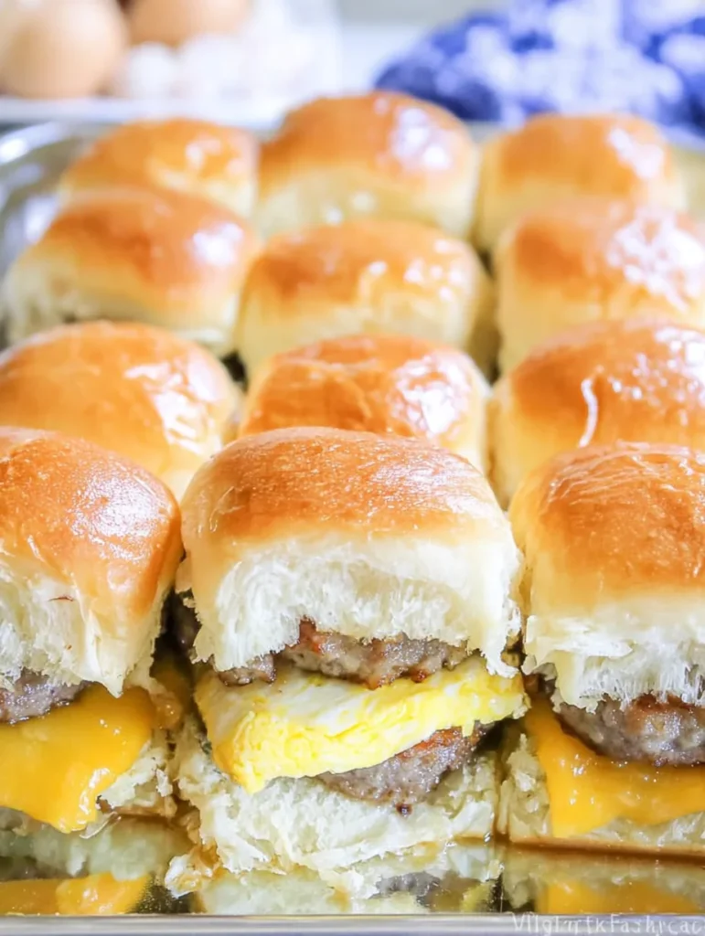 Sausage Egg and Cheese Breakfast Sliders