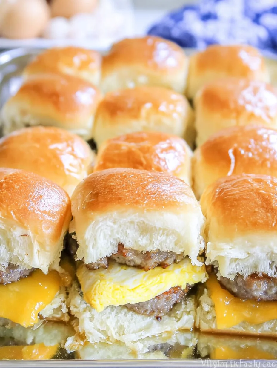 Sausage Egg and Cheese Breakfast Sliders