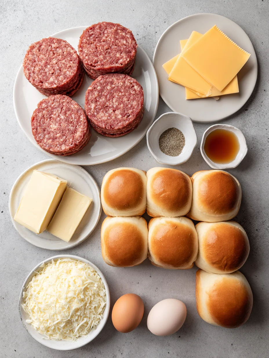 Sausage Egg and Cheese Breakfast Sliders