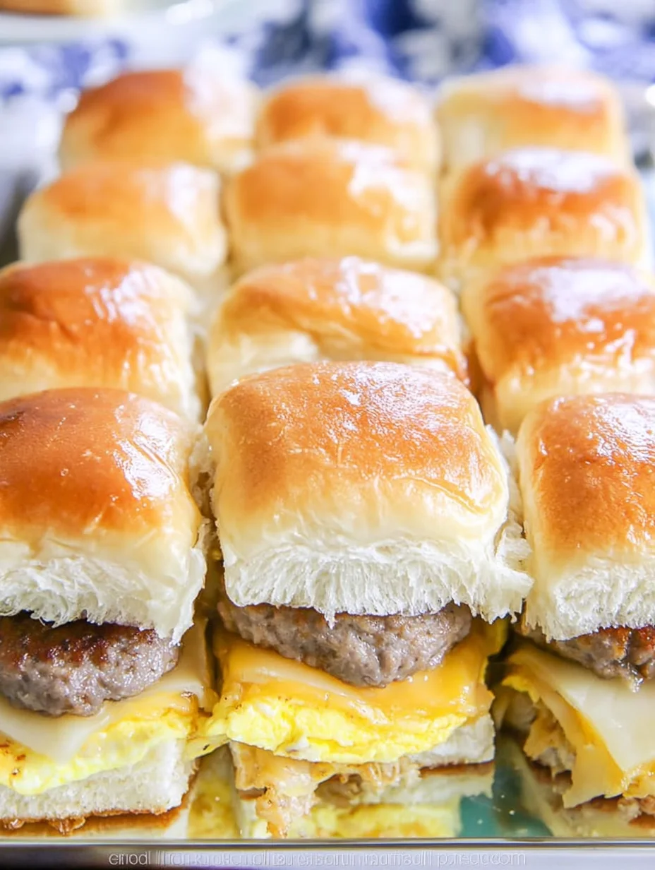 Sausage Egg and Cheese Breakfast Sliders