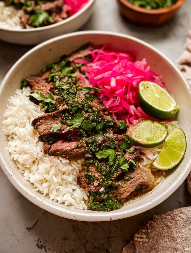 Skirt Steak Rice Bowls