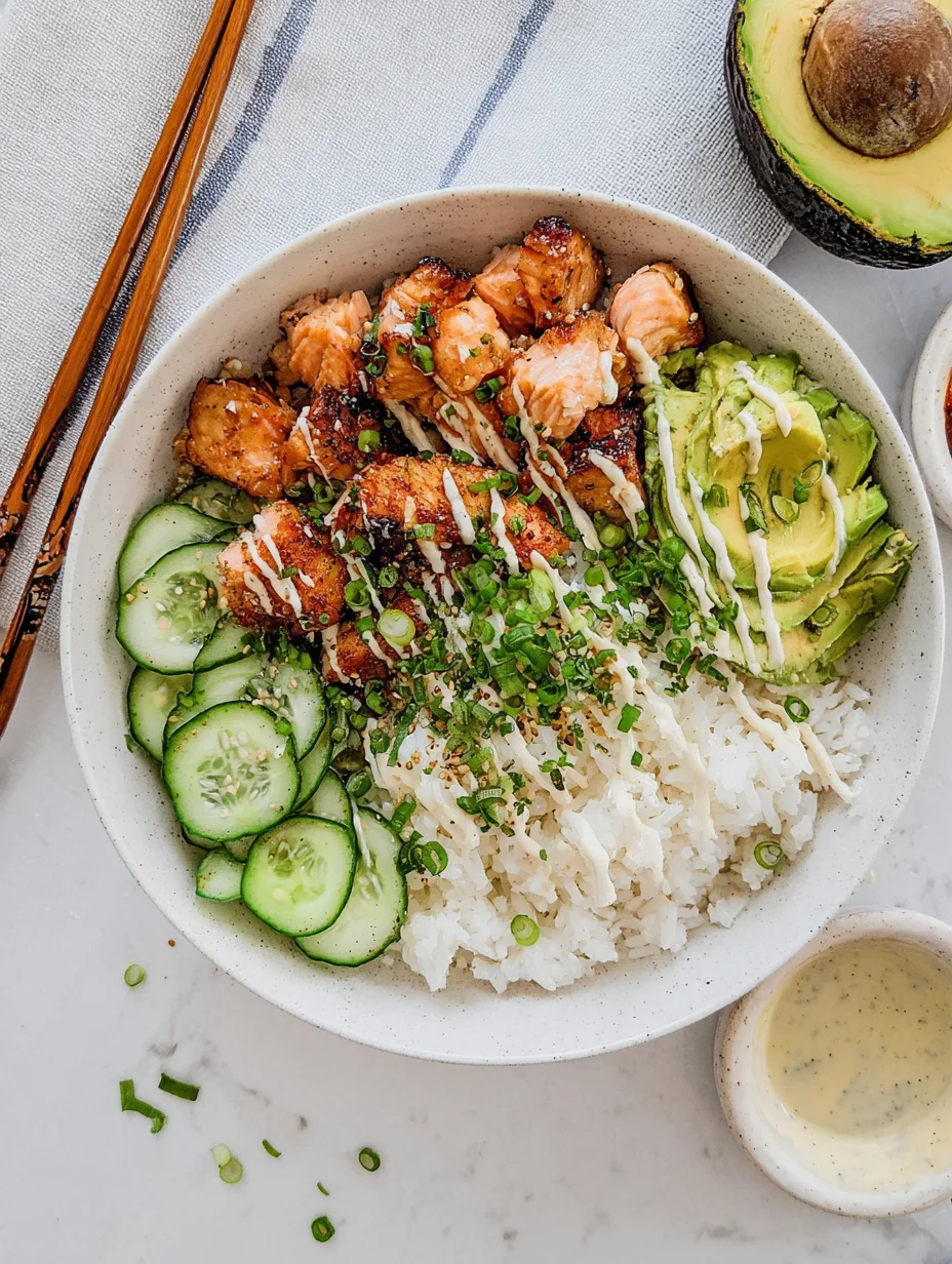 Spicy Salmon Bowls with Coconut Rice