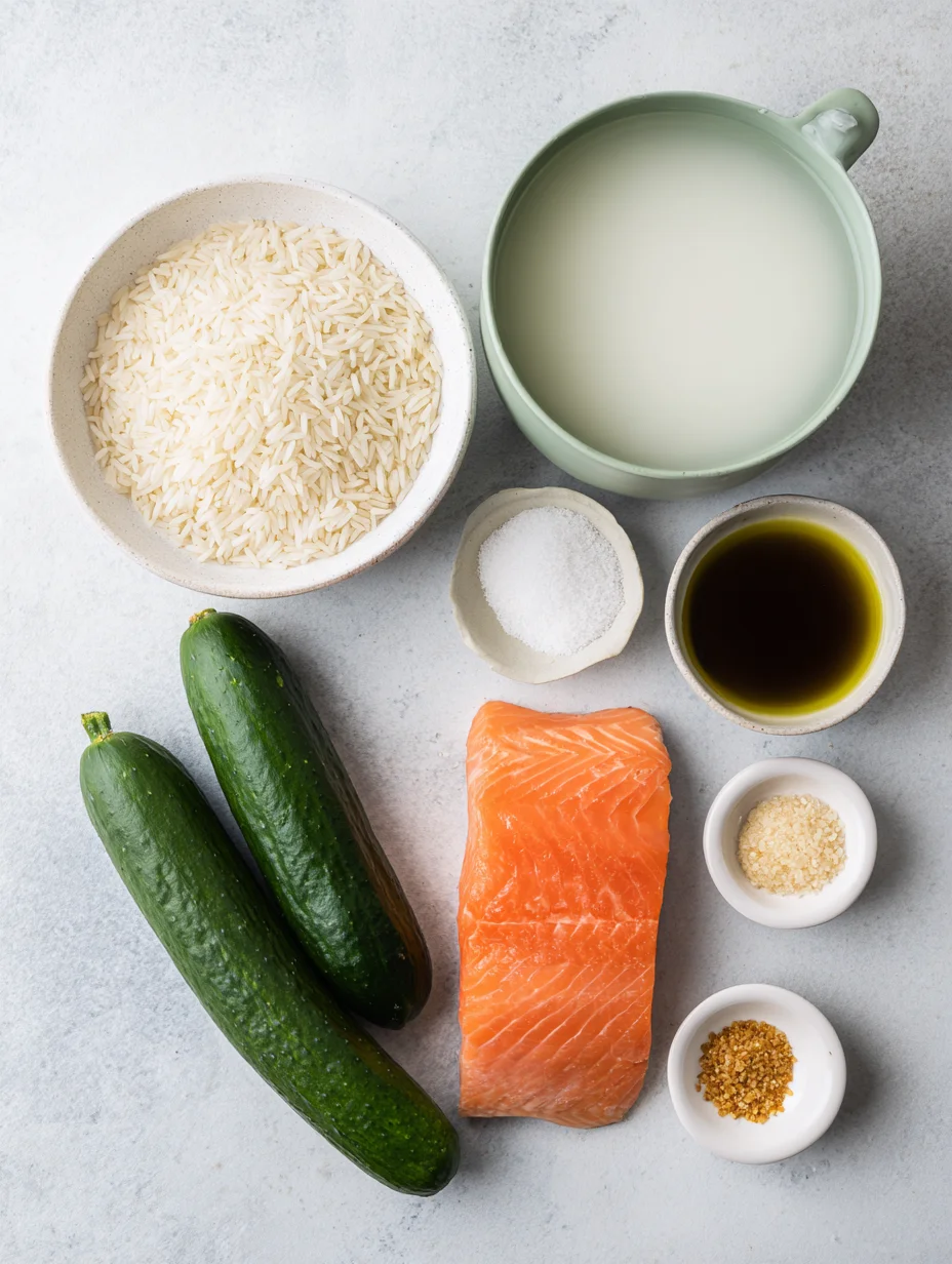 Spicy Salmon Bowls with Coconut Rice