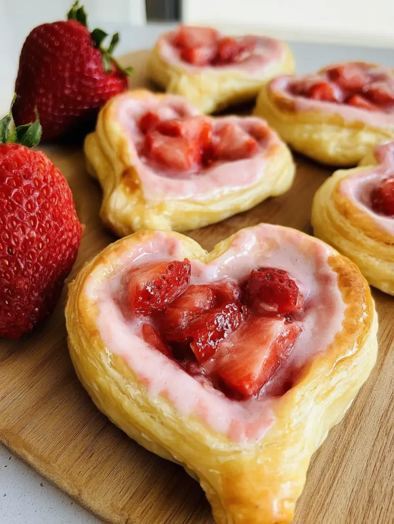 Strawberry Cream Cheese Heart Danishes