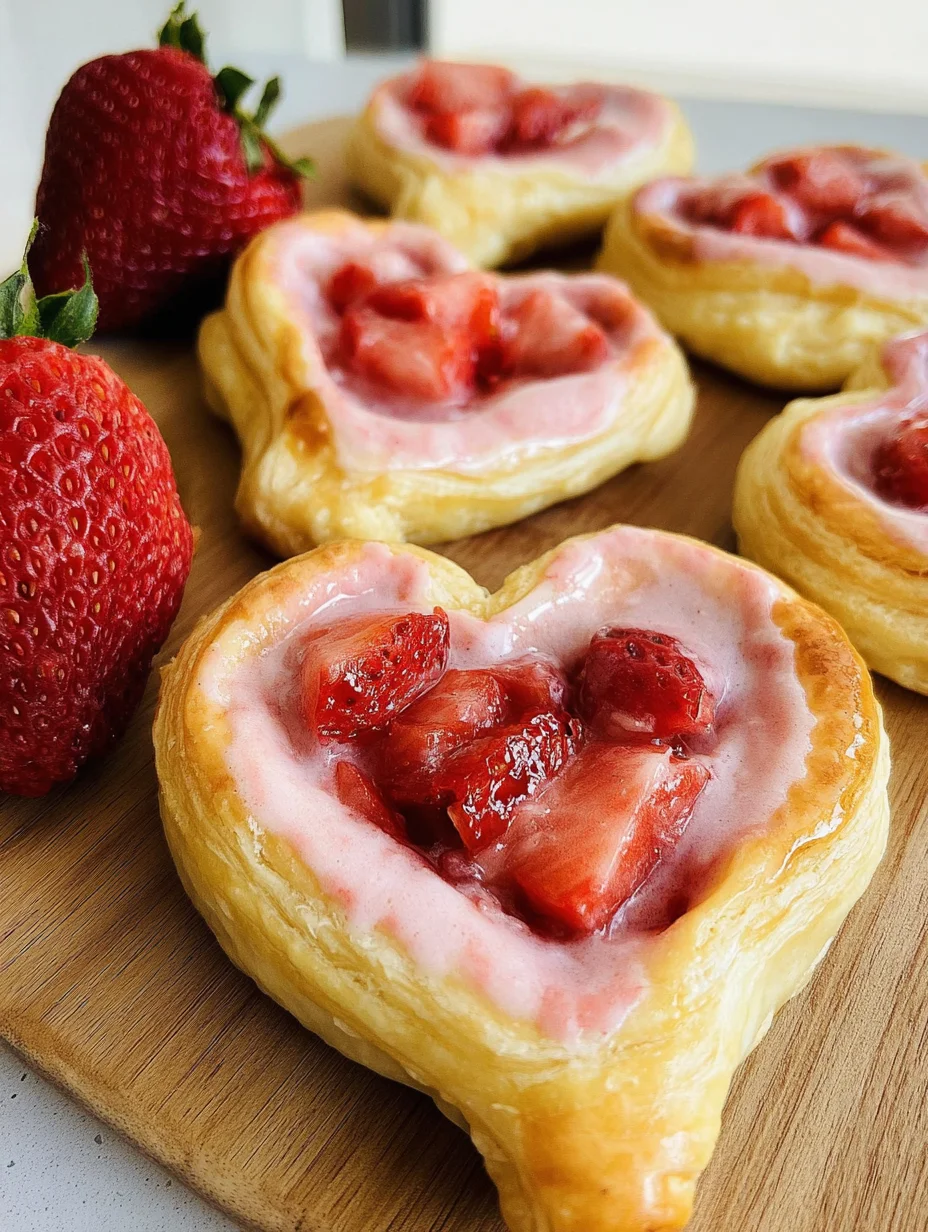 Strawberry Cream Cheese Heart Danishes