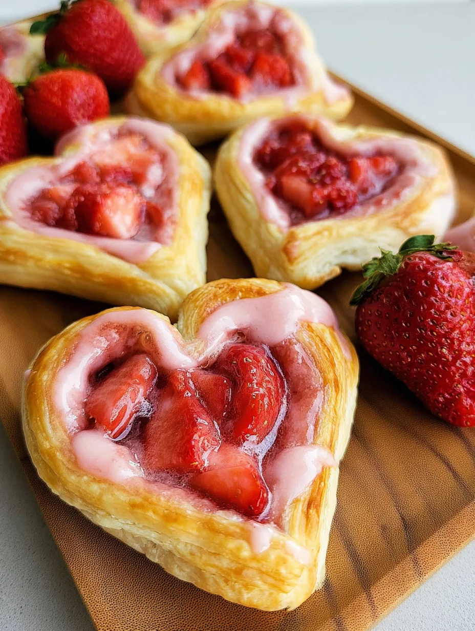 Strawberry Cream Cheese Heart Danishes