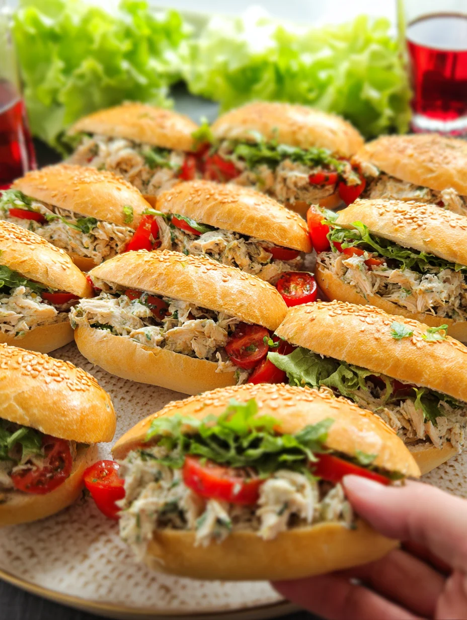 Tomato Buns with Chicken Salad