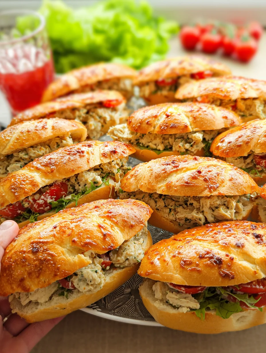 Tomato Buns with Chicken Salad
