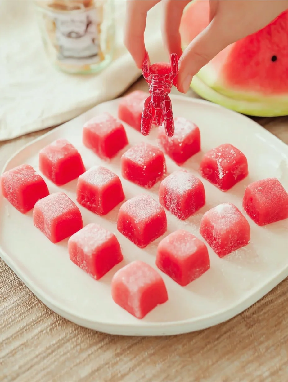 Watermelon Mochi