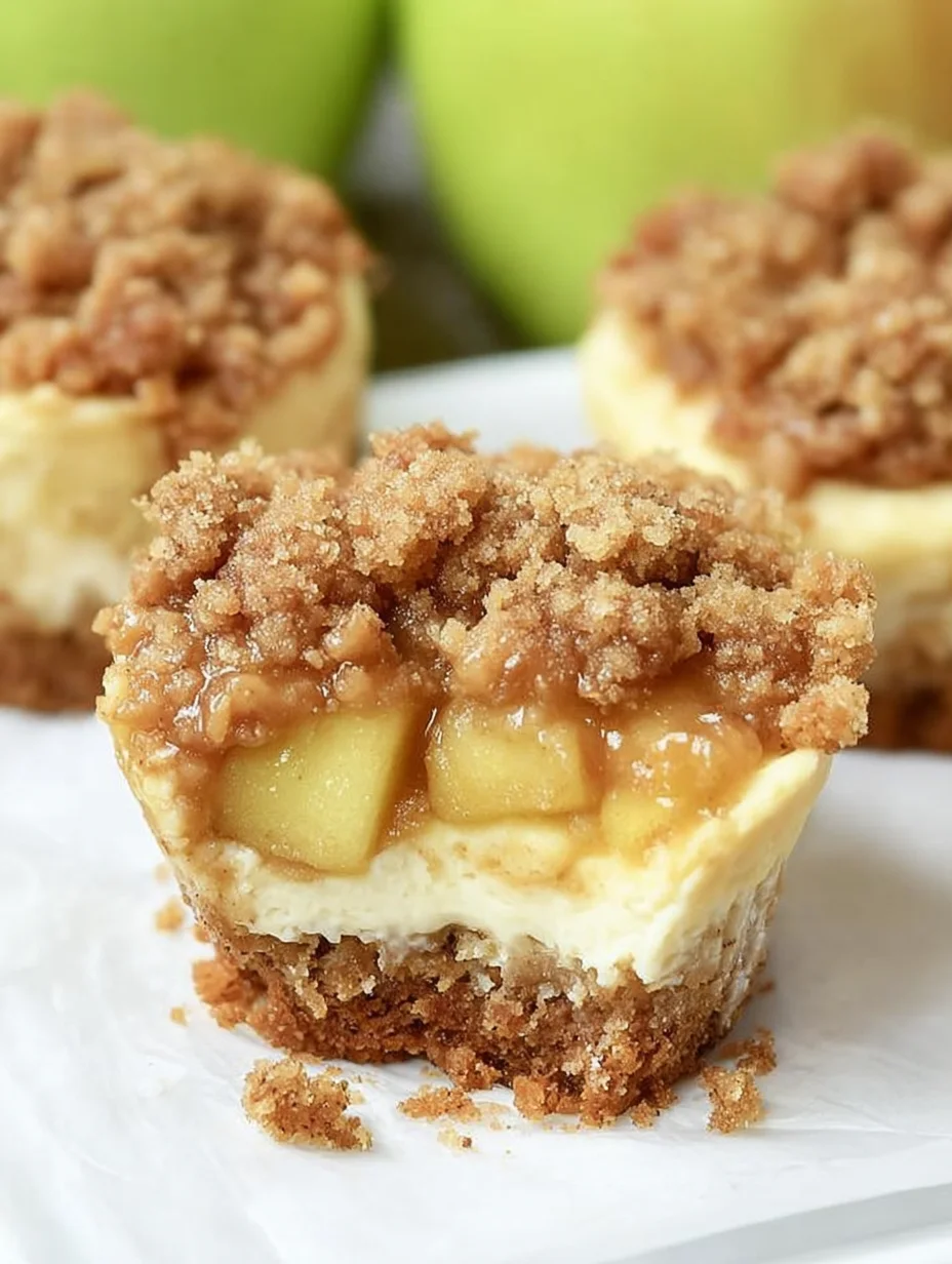 Apple Crisp Mini Cheesecakes