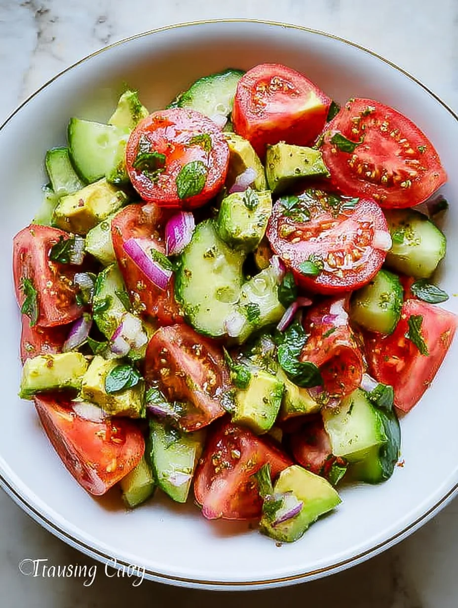 Cucumber Tomato Avocado Salad