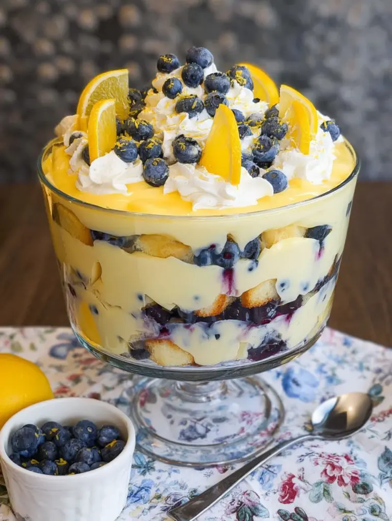 Easy Lemon Blueberry Trifle