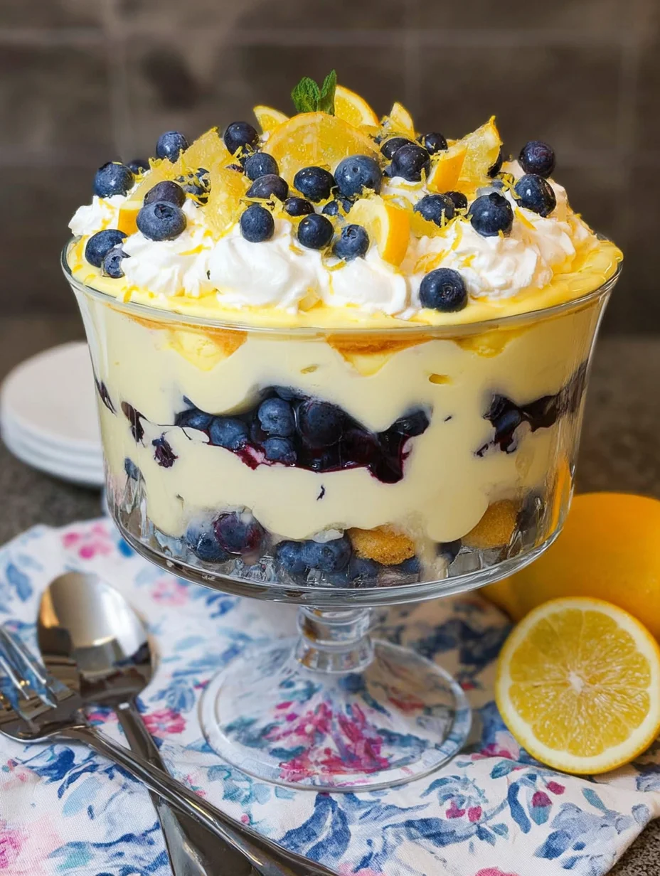 Easy Lemon Blueberry Trifle