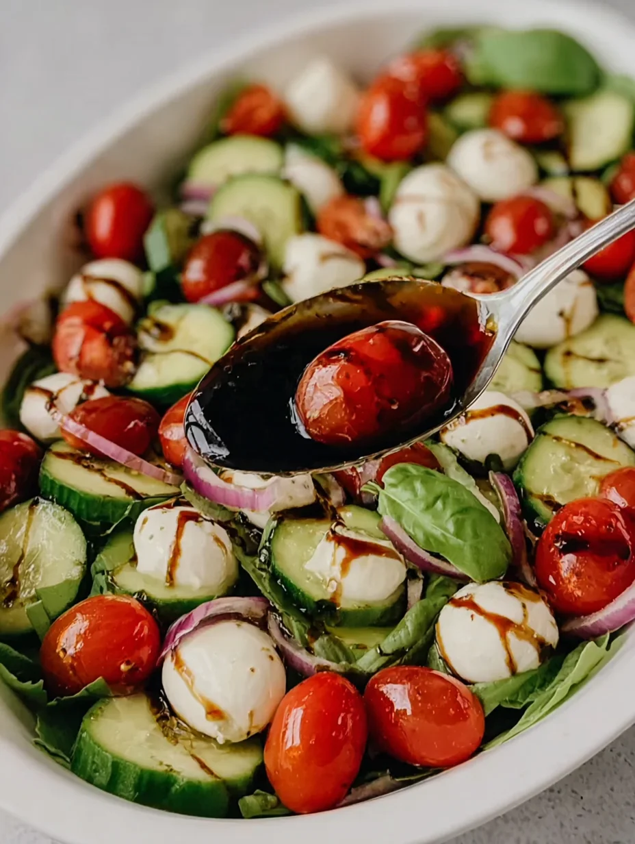 Fresh Cucumber Caprese Salad