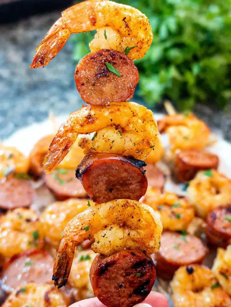 Sausage and Shrimp Kabobs