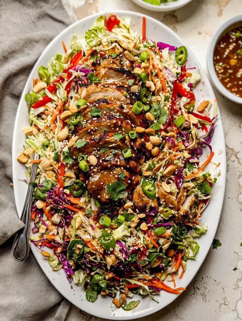 Sesame Chicken Cabbage Crunch Salad