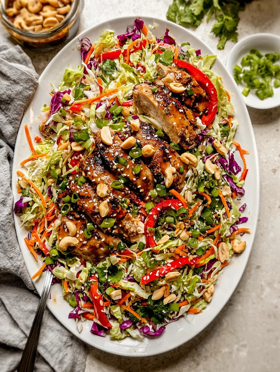 Sesame Chicken Cabbage Crunch Salad