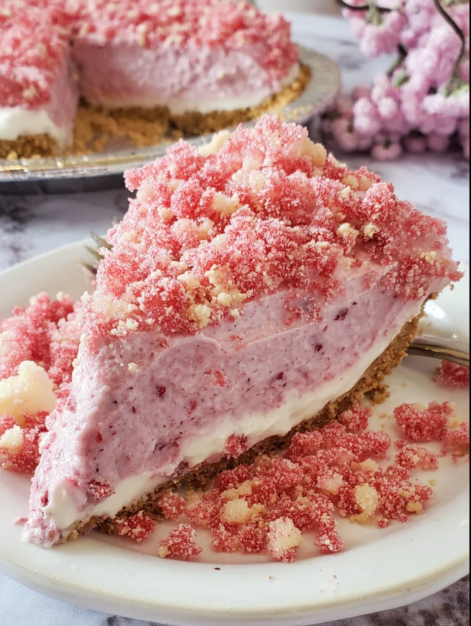 Strawberry Shortcake Freezer Pie