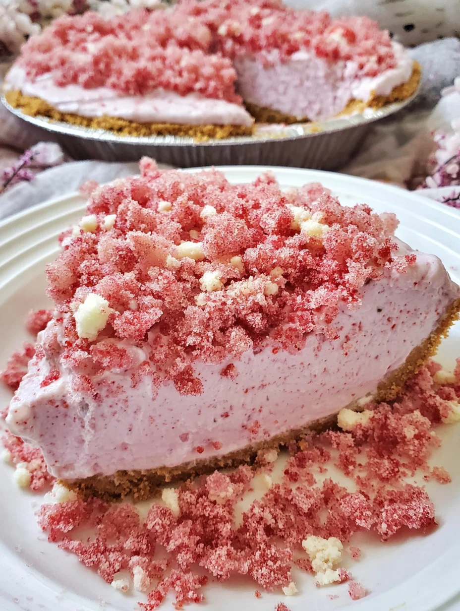 Strawberry Shortcake Freezer Pie