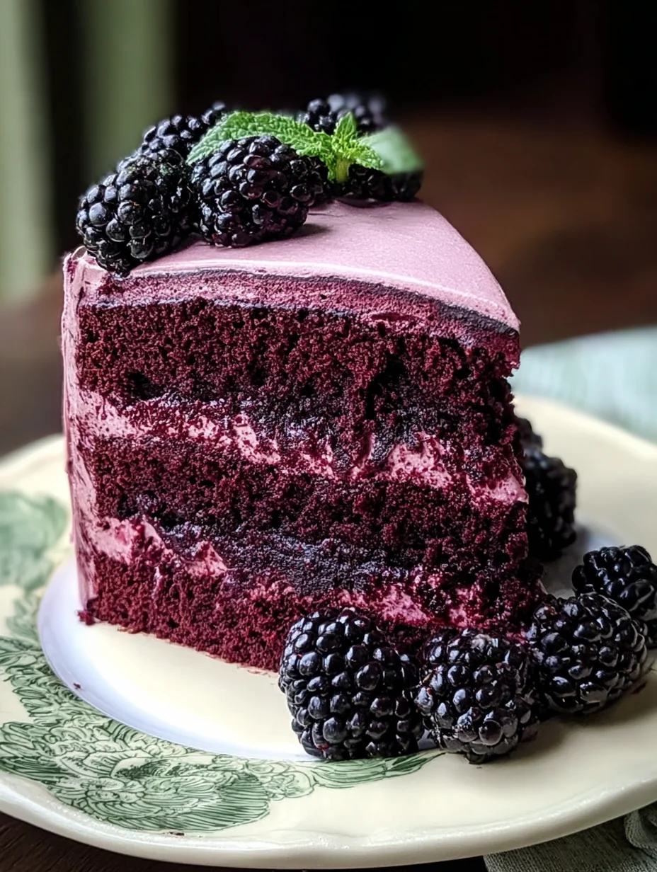 Blackberry Velvet Cake