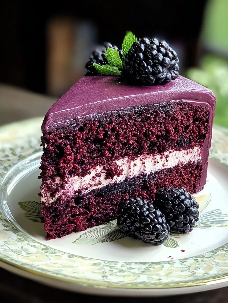 Blackberry Velvet Cake
