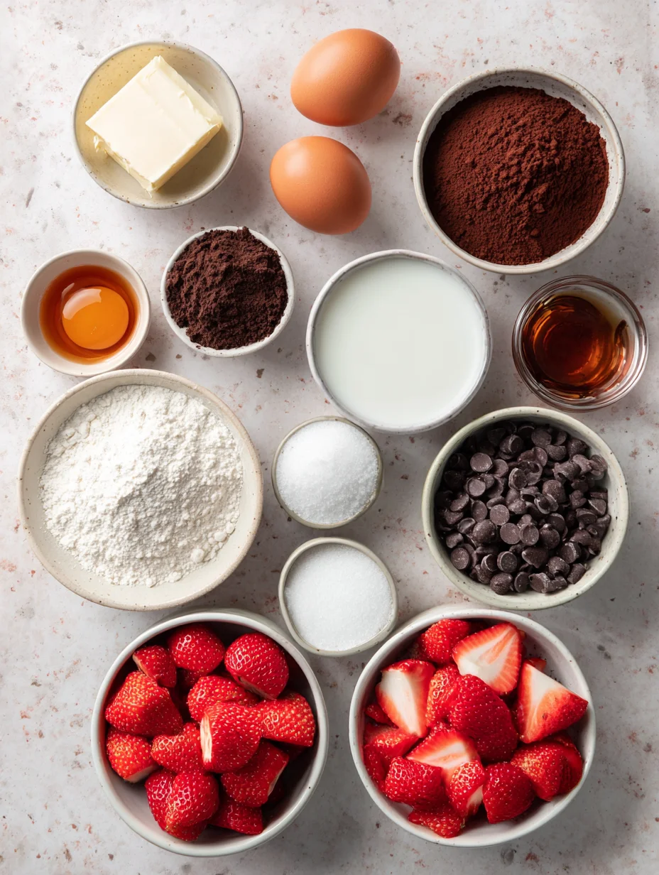 Chocolate Covered Strawberry Brownies