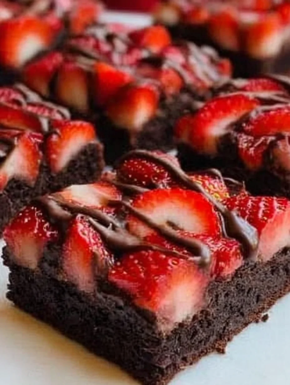 Chocolate Covered Strawberry Brownies