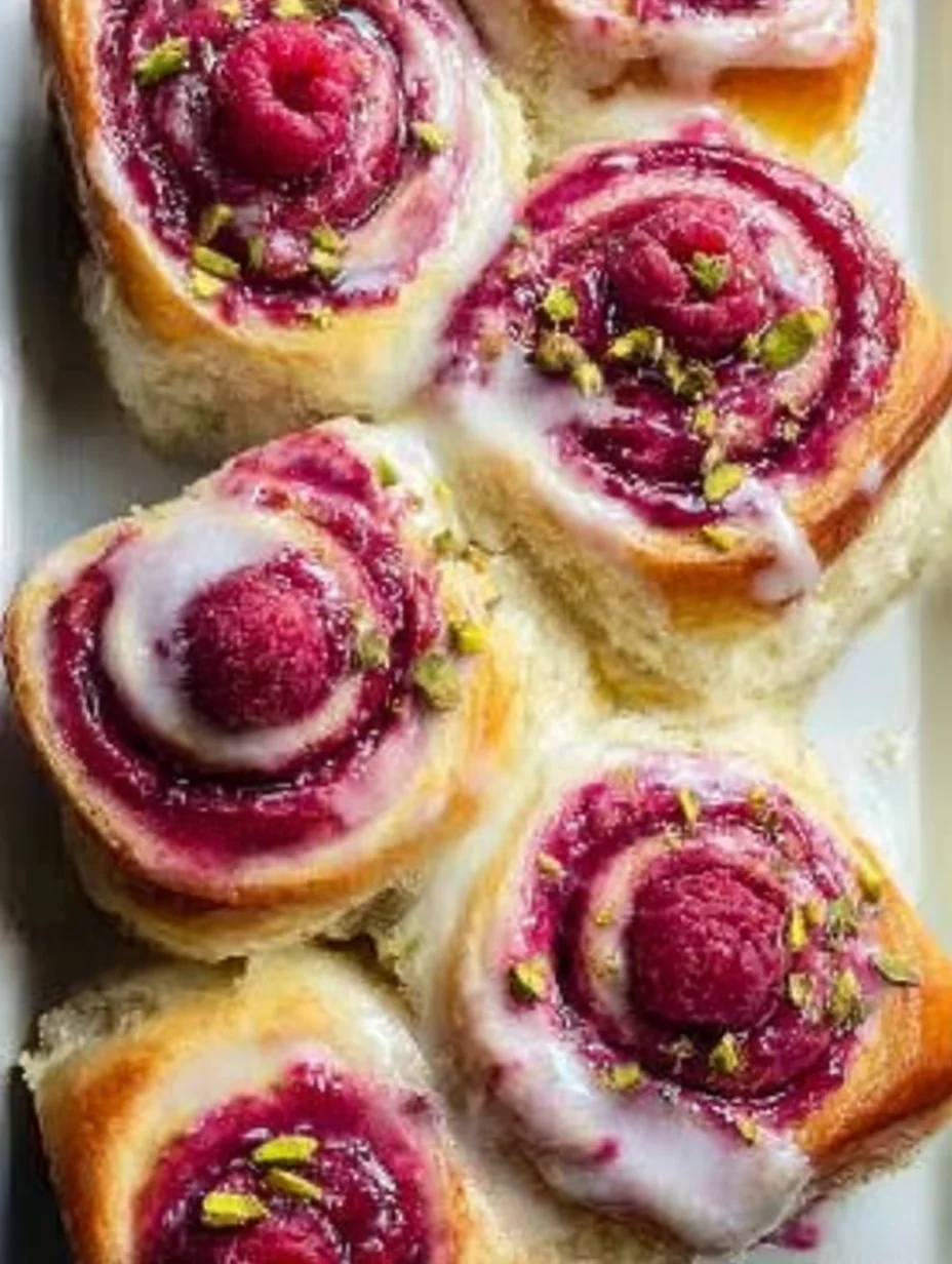 Raspberry and Rose Cheesecake Buns