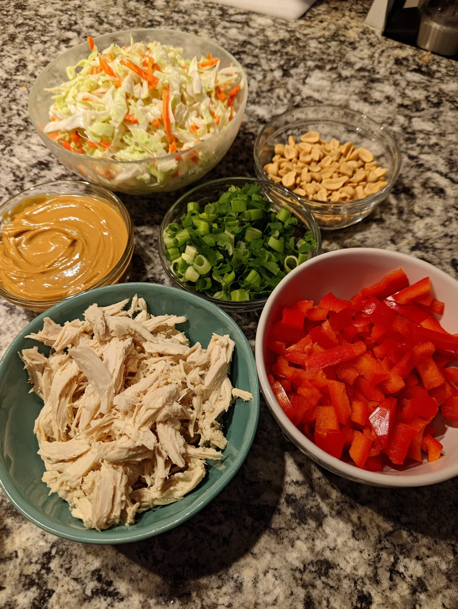 Thai Chicken Salad with Peanut Dressing