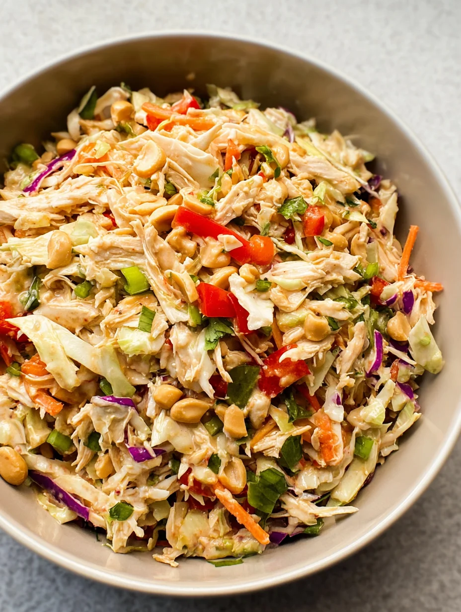 Thai Chicken Salad with Peanut Dressing